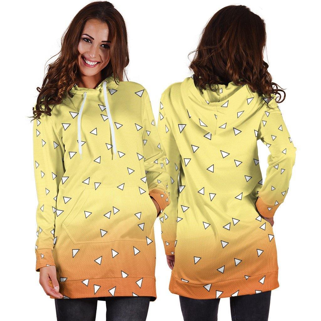 Zenitsu Agatsuma Demon Slayers Anime Cosplay Costume Hoodie Dress