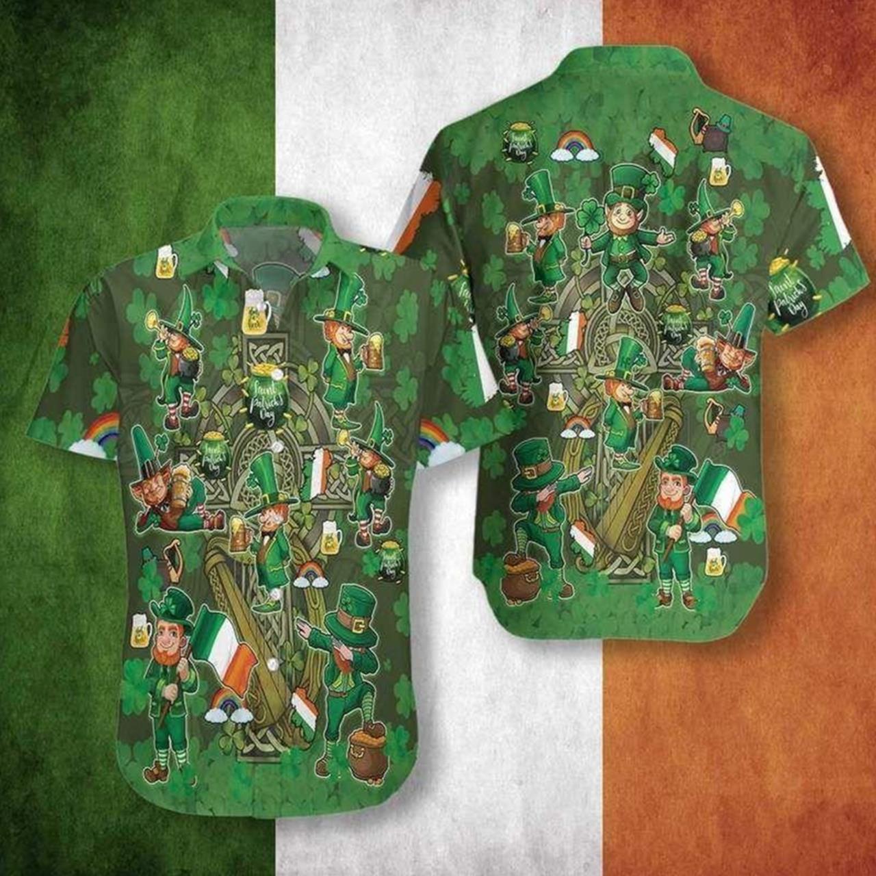 Beach Shirt Felacia Irish Saint Day Aloha Hawaii Shirts For Men Women Ha31944