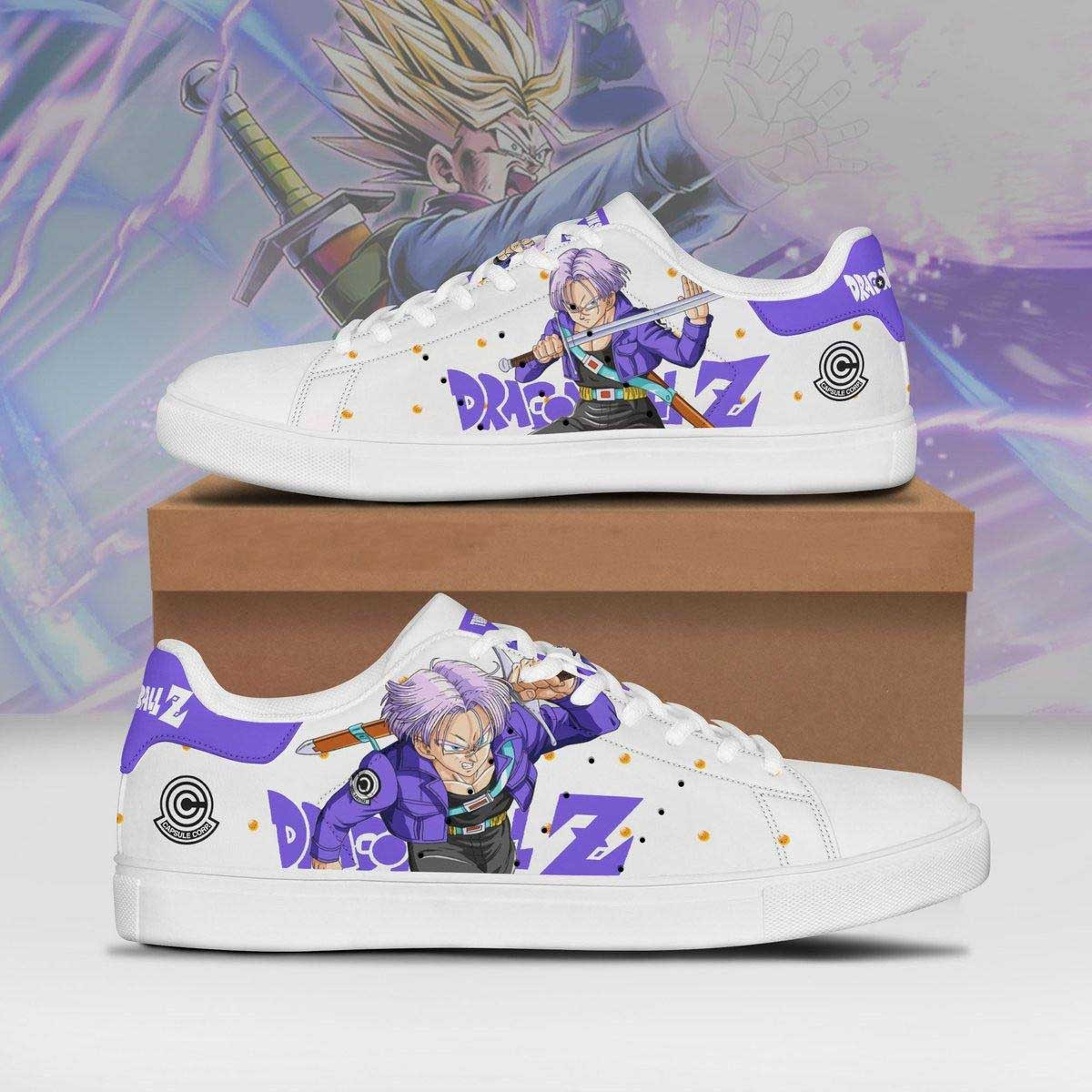 Dragon Ball Trunks Anime Christmas Gift For Fan Low Top Leather Skate Shoes Sneakers For Man And Women