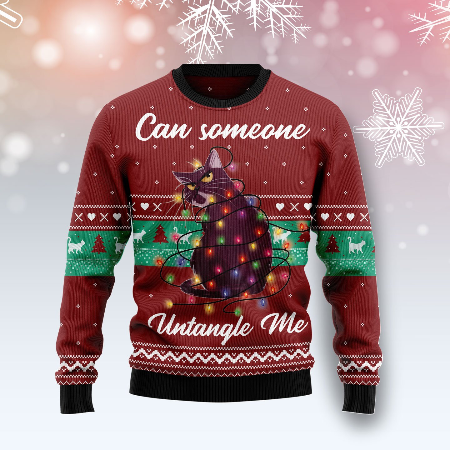 Can Someone Untangle Me Cat Tg51015 – Ugly Christmas Sweater