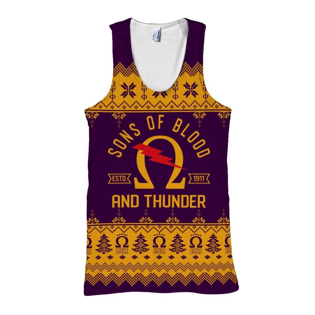 Fraternity Tank Top –  Lux Omega Psi Phi Sons Of Blood Christmas Tank Top