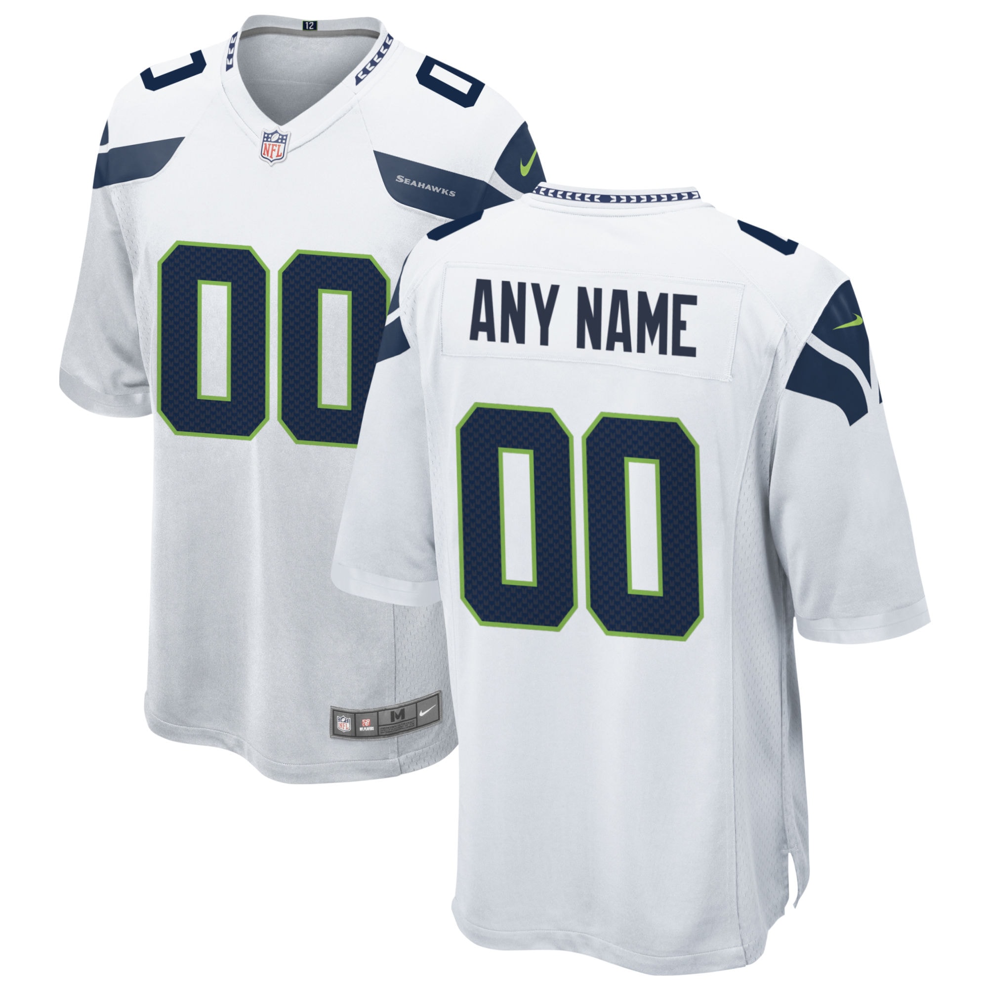 Seattle Seahawks Custom Game Jersey – White 2