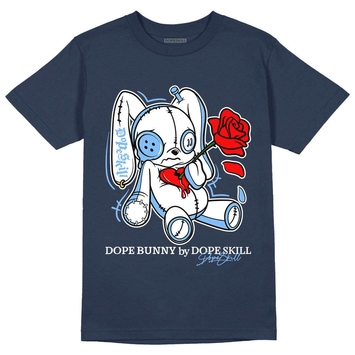 Jordan 6 Midnight Navy Dopeskill T-Shirt Dope Bunny Graphic