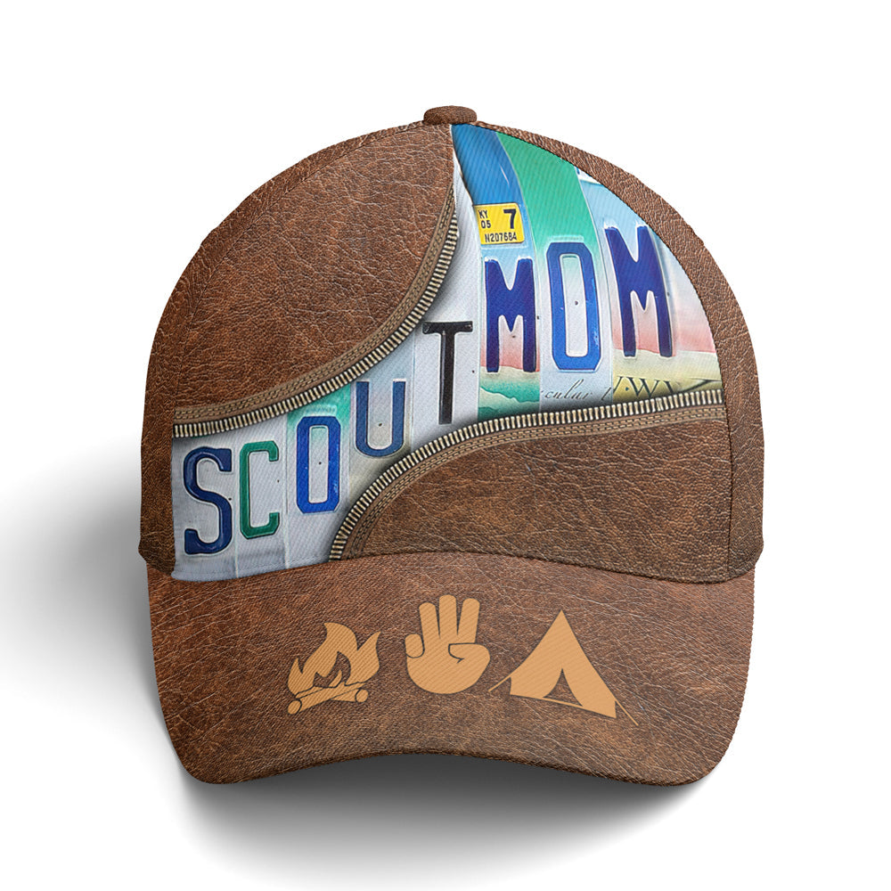 Scout Mom Leather Style Baseball Cap Coolspod