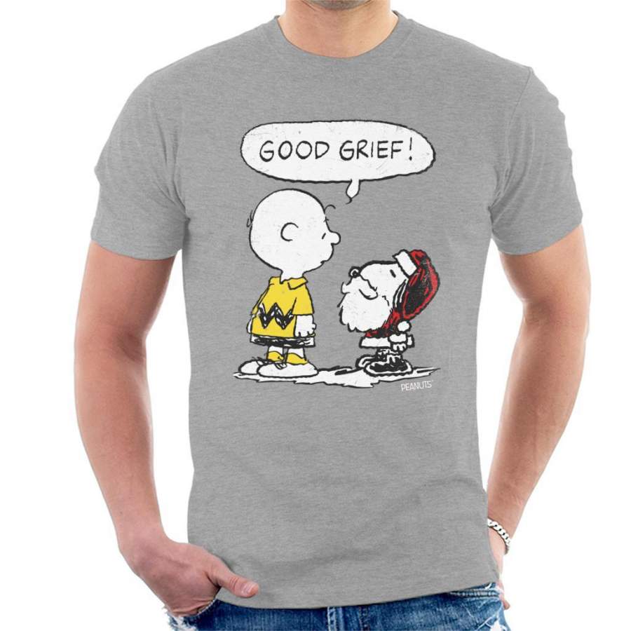Peanuts Christmas Good Grief Santa Snoopy Men’s T-shirt