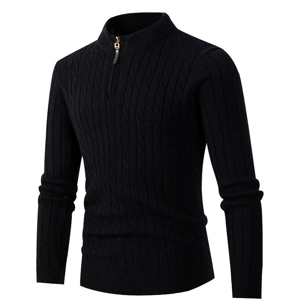 Trendy Autumn Sweater Half-high Collar Thermal Anti-pilling Casual Autumn Sweater alx