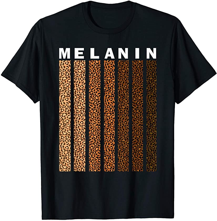 Black Pride Melanin, Afro American Leopard Plaid Women Men T-Shirt