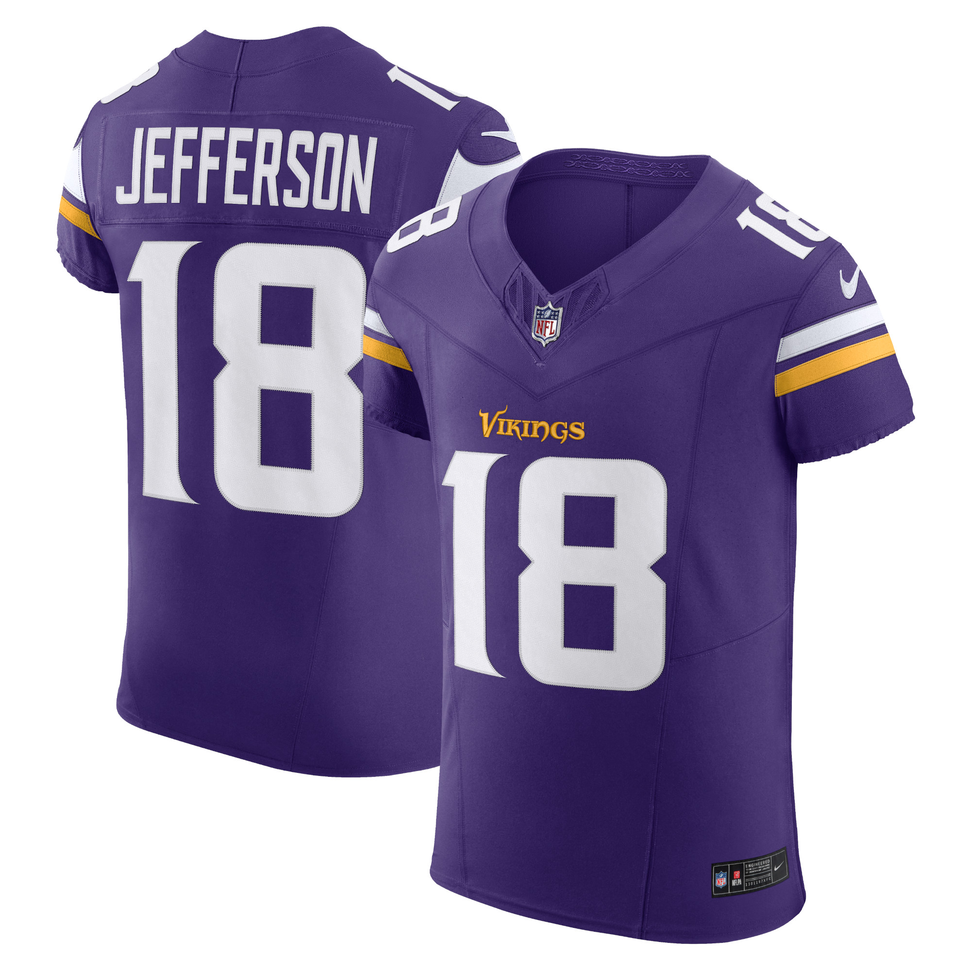 Justin Jefferson Minnesota Vikings Vapor F.U.S.E. Elite Jersey – Purple