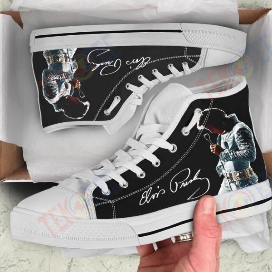 Mens Womens Elvis Presley High Top Vans Shoes Custom Shoes Nice And Comfortable TDT617