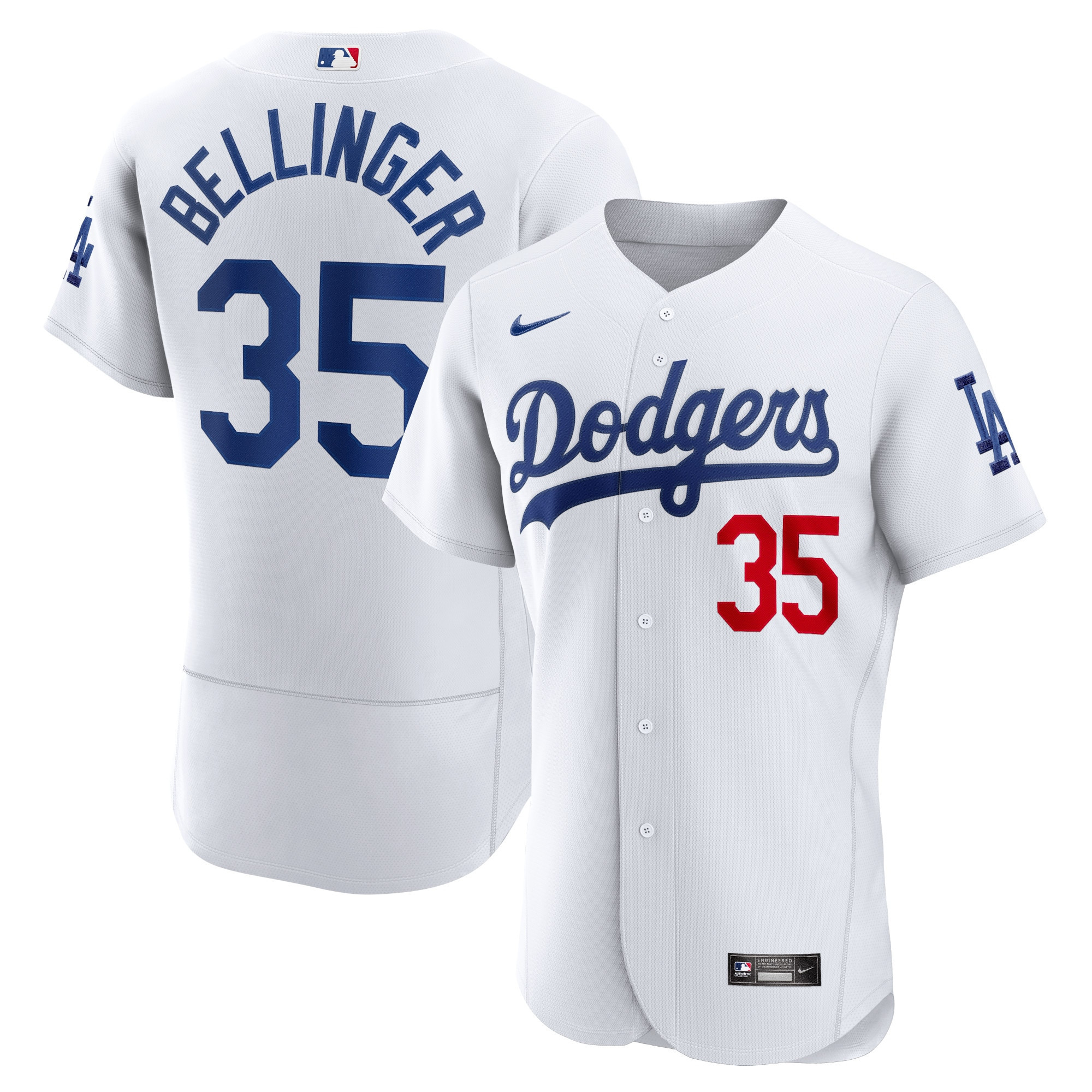 Cody Bellinger Los Angeles Dodgers Home Authentic Player Jersey White MLB