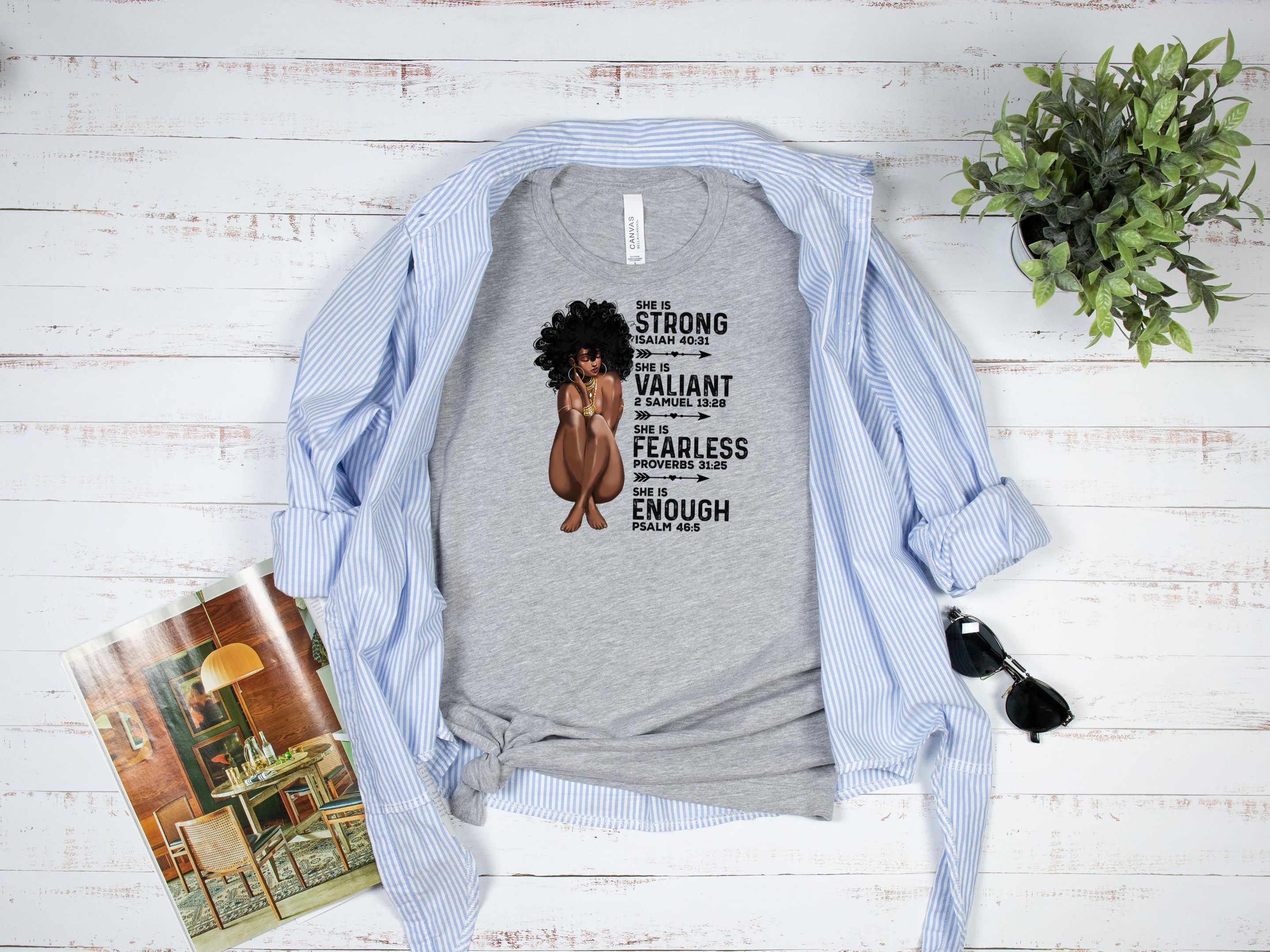 Strong Women Shirt, Black Queen Shirt, Afro Girls