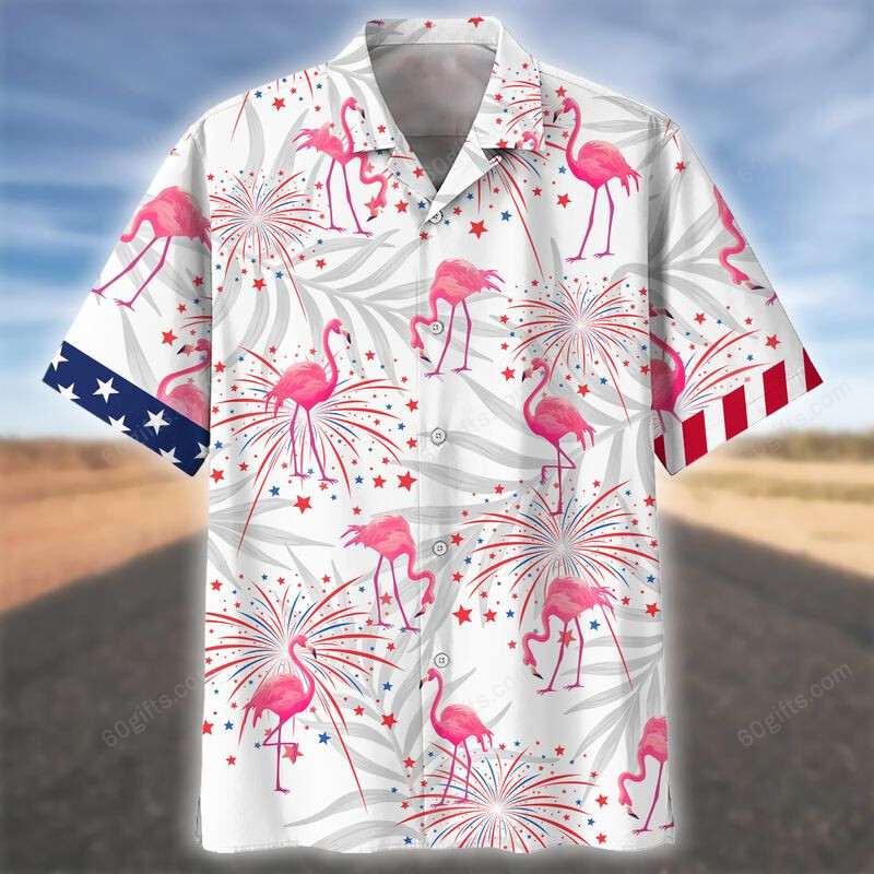 3D Hawaiian Shirt, Hoodie, Zip Hoodie, Hoodie Dress, Sweatshirt Flamingo Independence Day Usa All Over Print