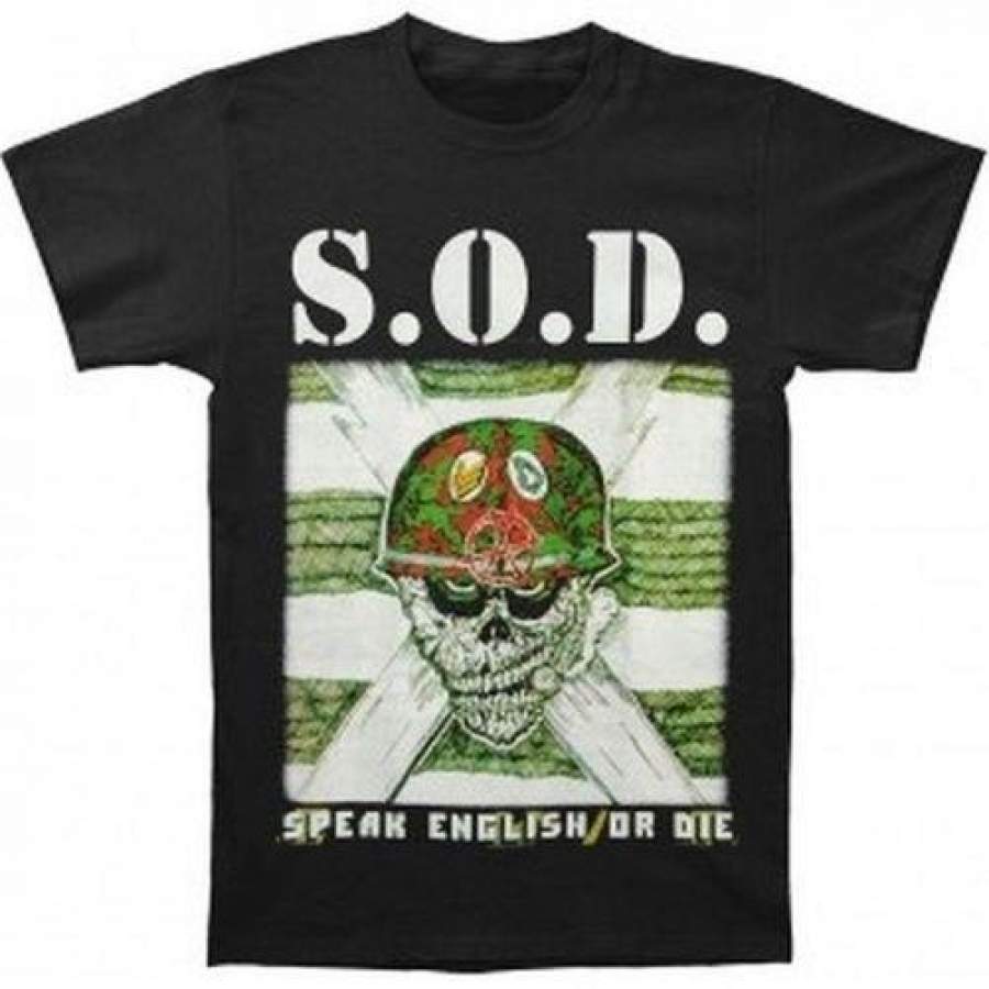 S.O.D. Speak English or Die Cotton Men’s Short Sleeve T-Shirt