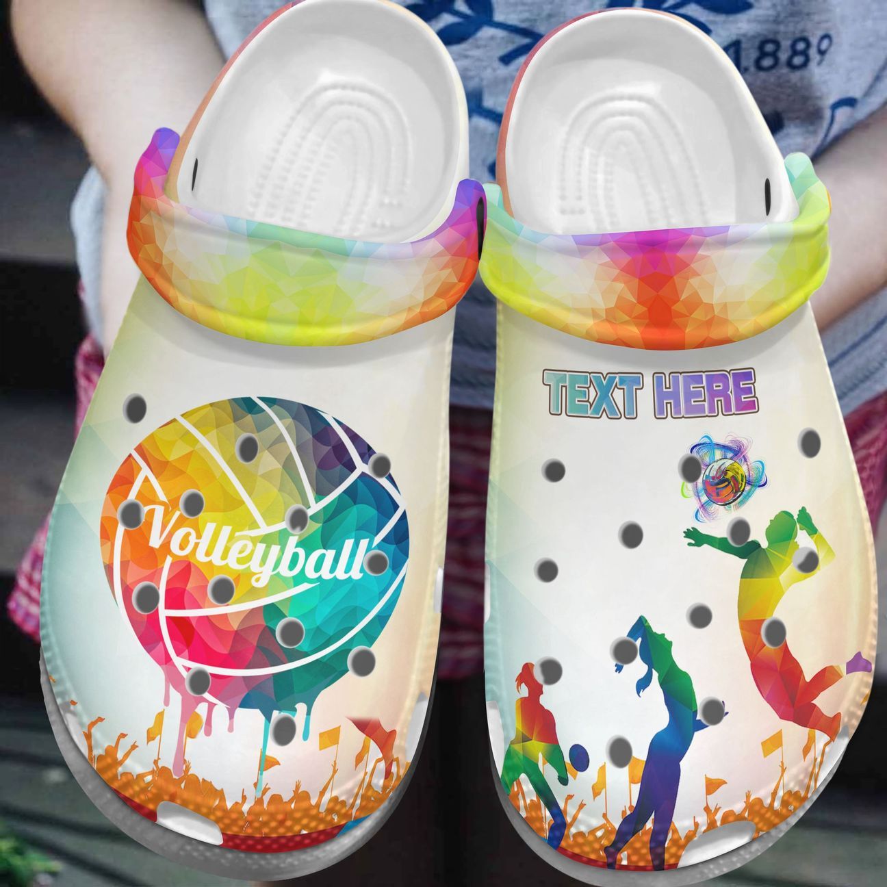 Volleyball Personalized Clog, Custom Name, Text, Color, Number Fashion Style For Women, Men, Kid, Print 3D Cool Color