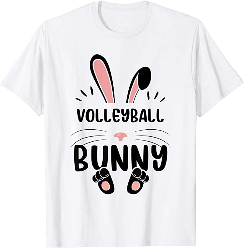 Volleyball Bunny Funny Matching Easter Bunny Egg Hunting T-Shirt