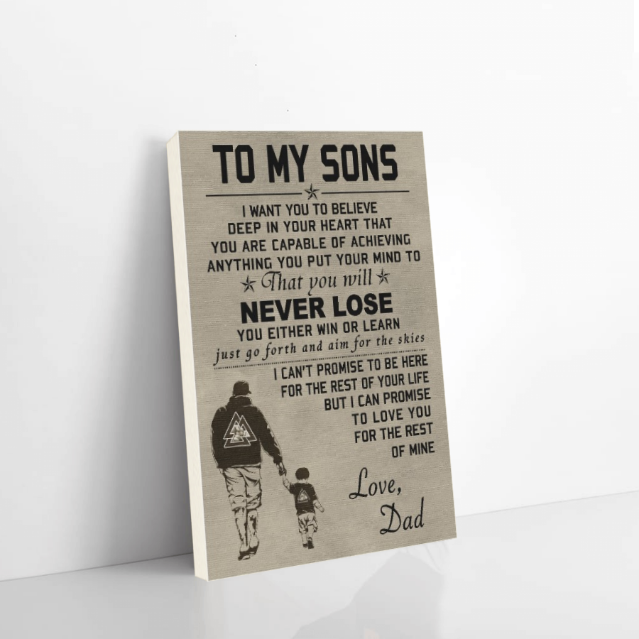 Family canvas To my sons That you will never lose