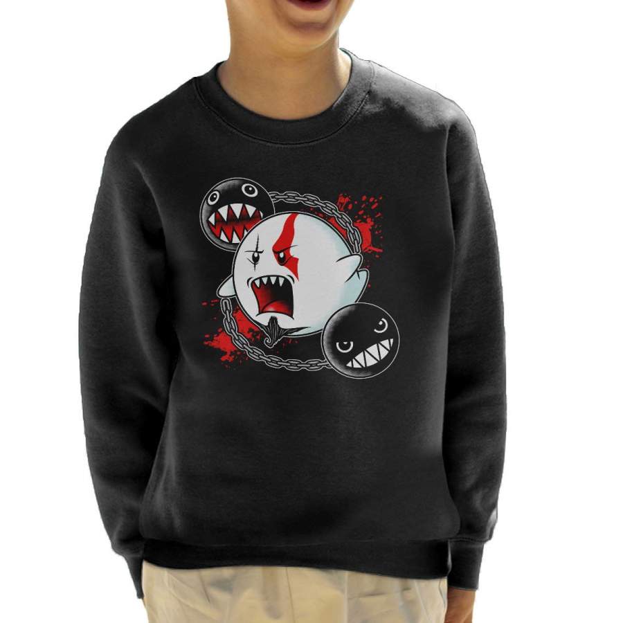 Ghost Of Sparta God Of War Mario Kid’s Sweatshirt