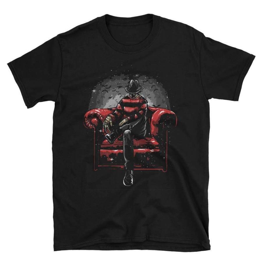 Horror Halloween Nightmare Freddy Krueger Dream Chair Nightmare Short-Sleeve Mens T-Shirt