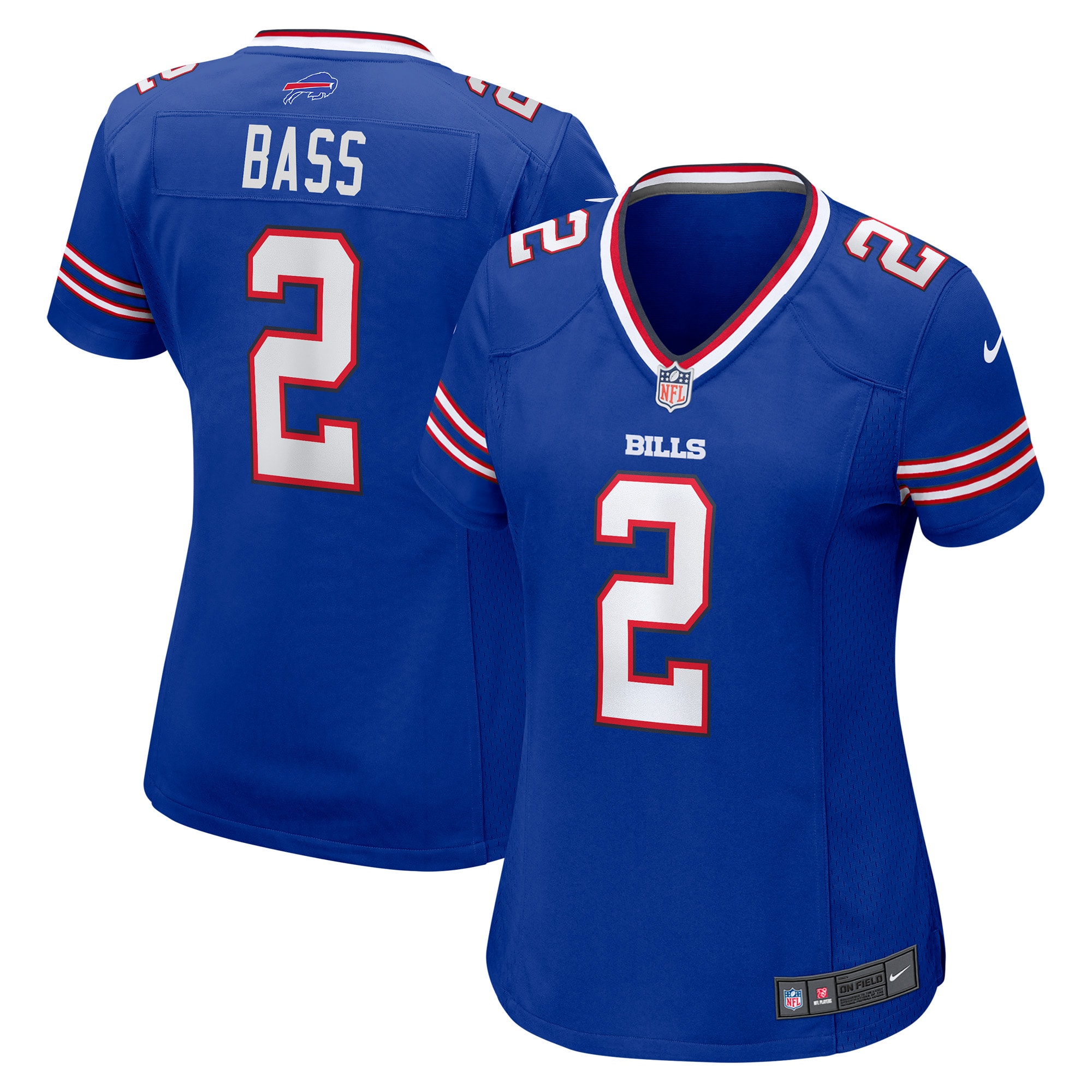 Women’s Buffalo Bills Tyler Bass Royal Game Jersey