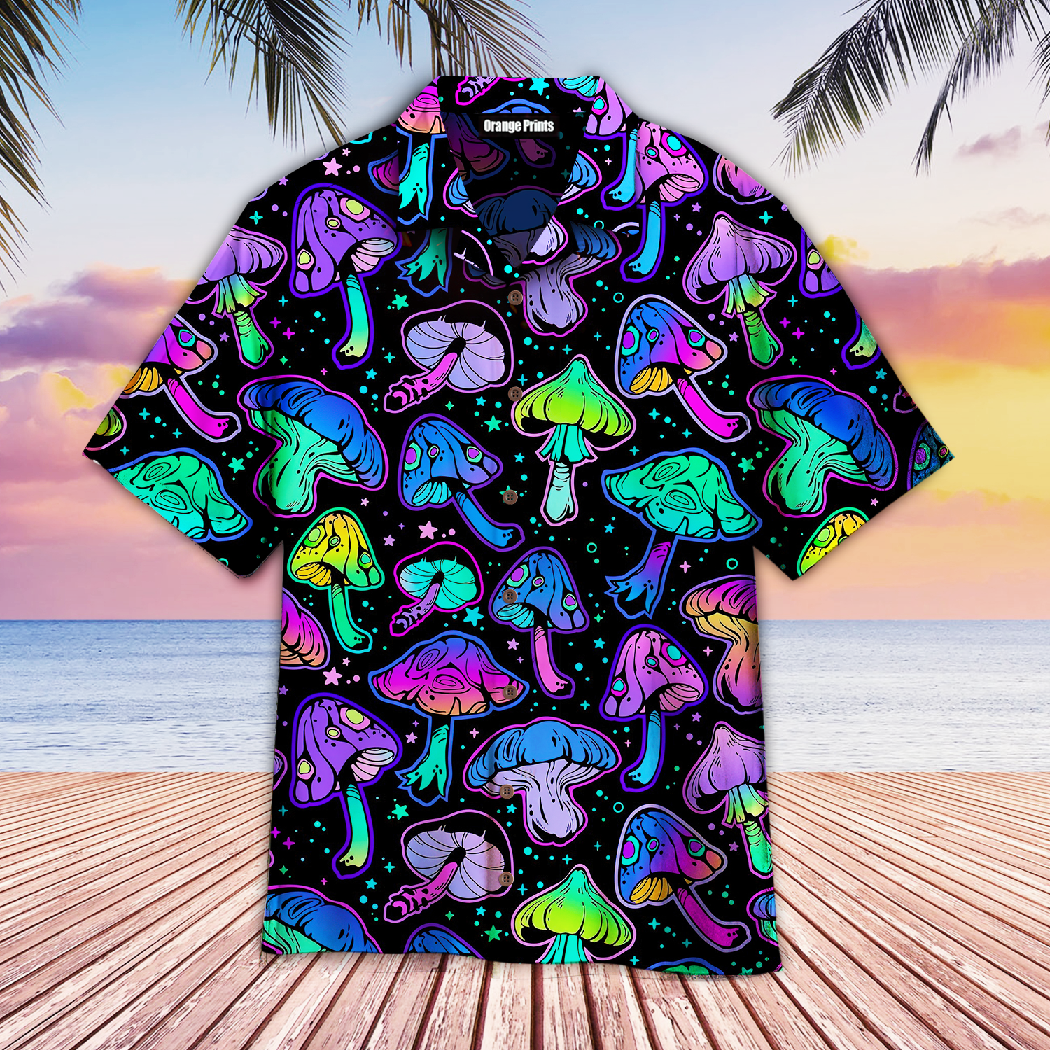 Magic Mushroom Neon Colorful Hawaii Shirt For Men Women Ha48160