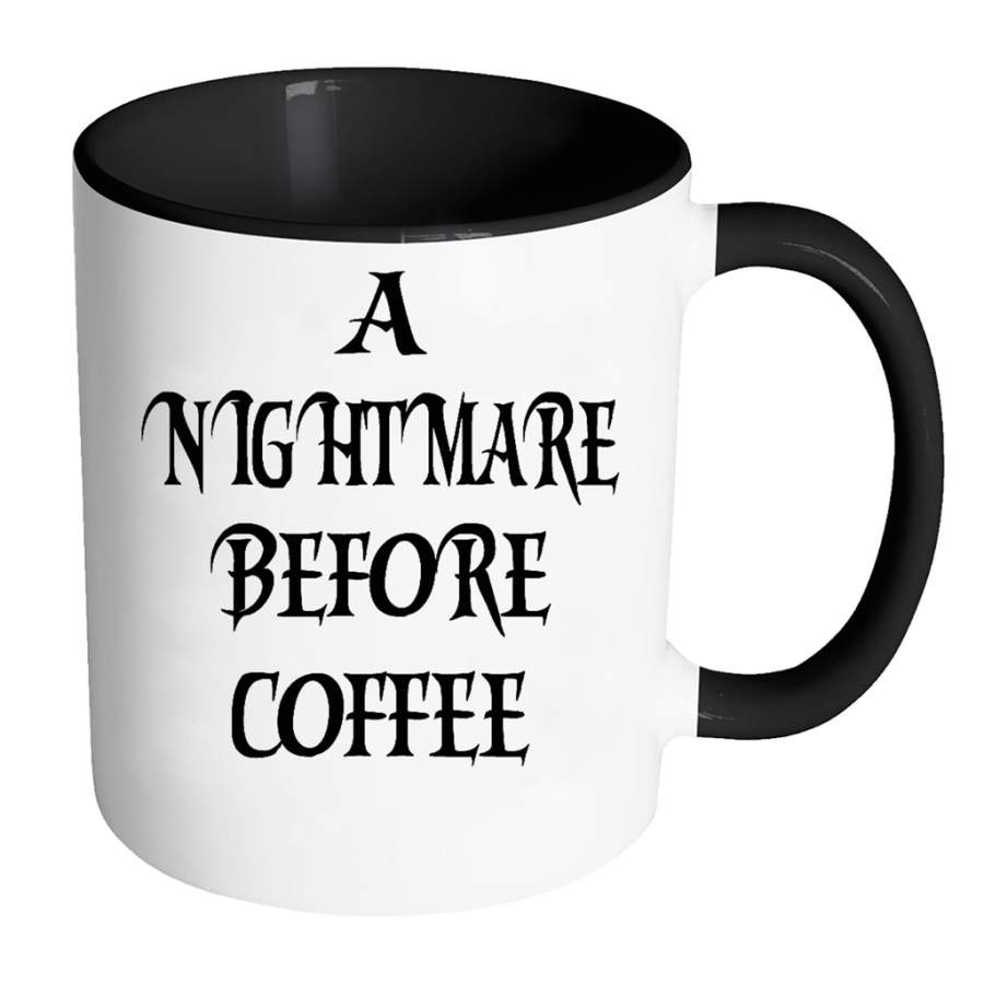 A Nightmare Before Coffee – Full-Wrap Coffee Colors Accent Mug