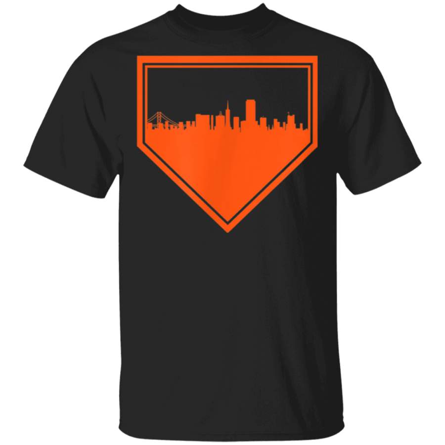 San Francisco Baseball Home Plate Vintage SF Skyline Shirt