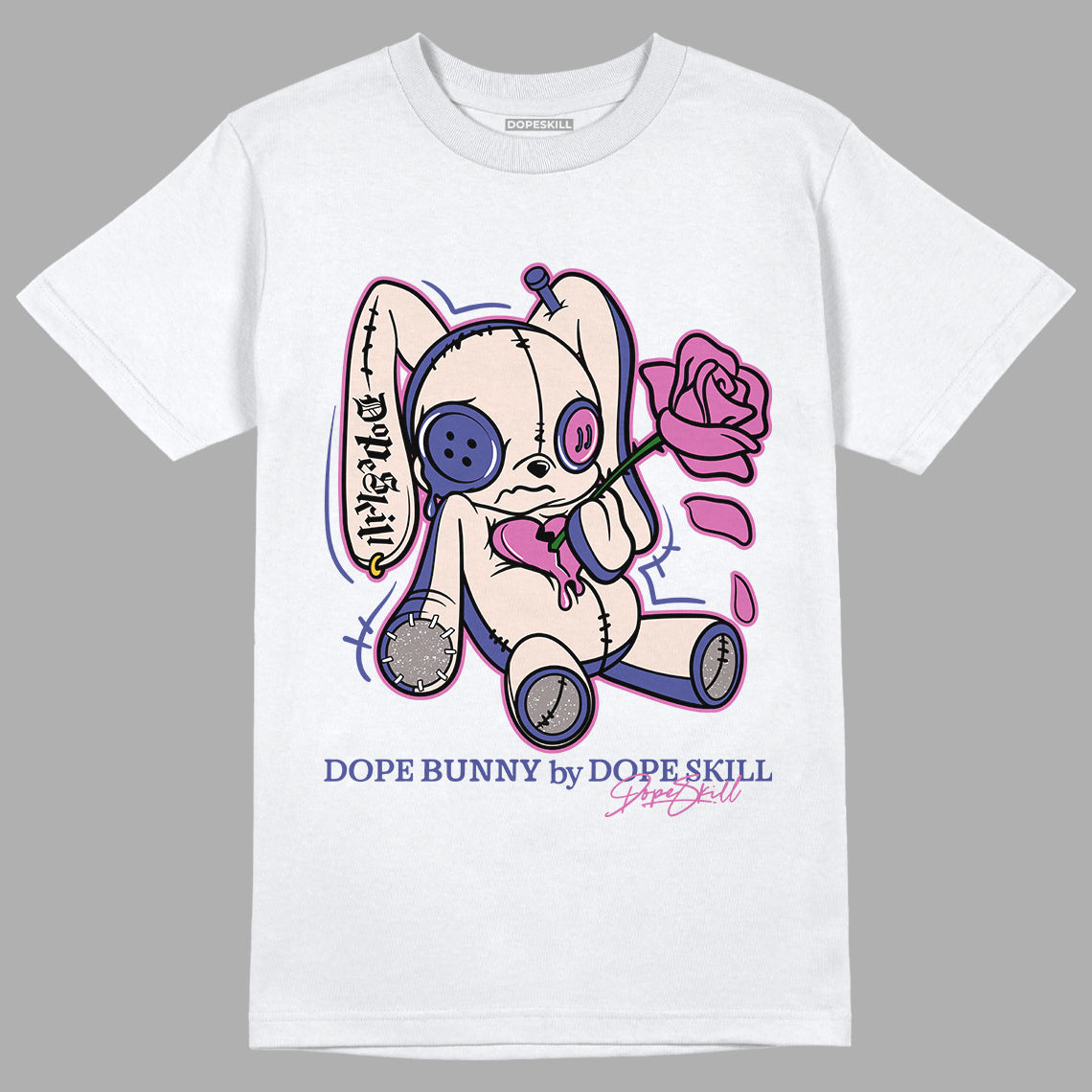 Jordan 7 Se Sapphire Dopeskill T-Shirt Dope Bunny Graphic