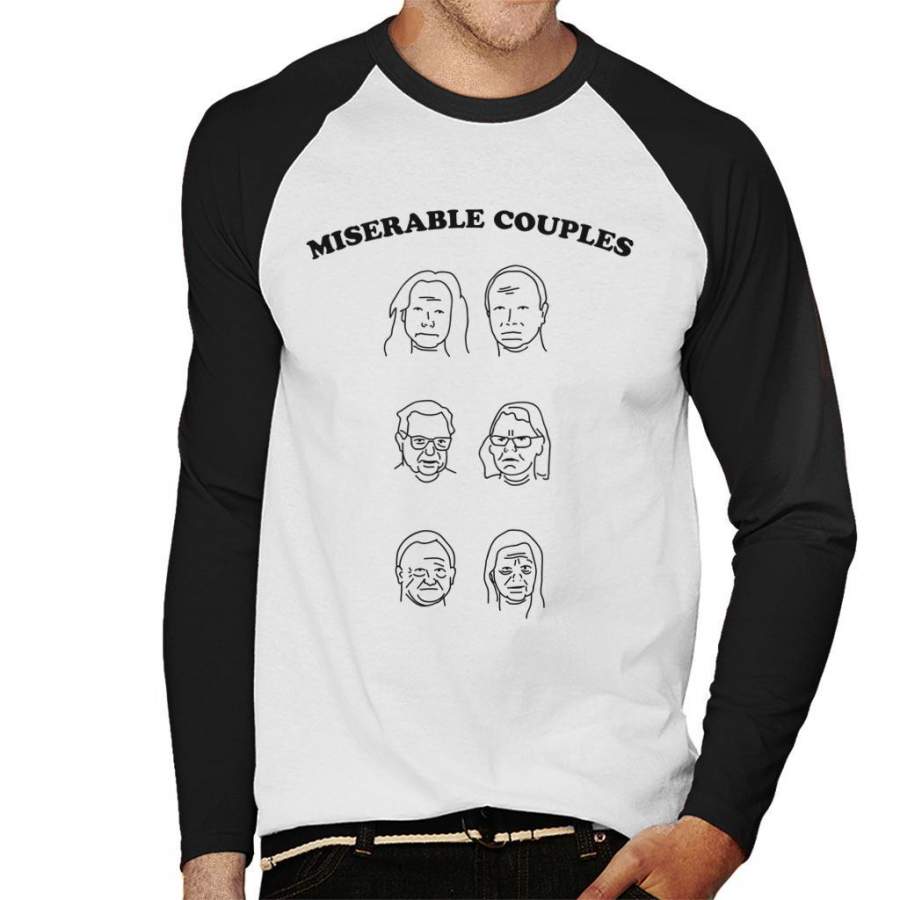 Miserable Couples Men’s Baseball Long Sleeved T-Shirt