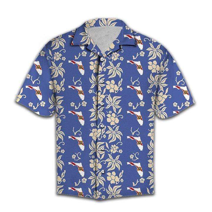 Florida Pattern Tropical Hawaii Aloha Shirts Ha21670