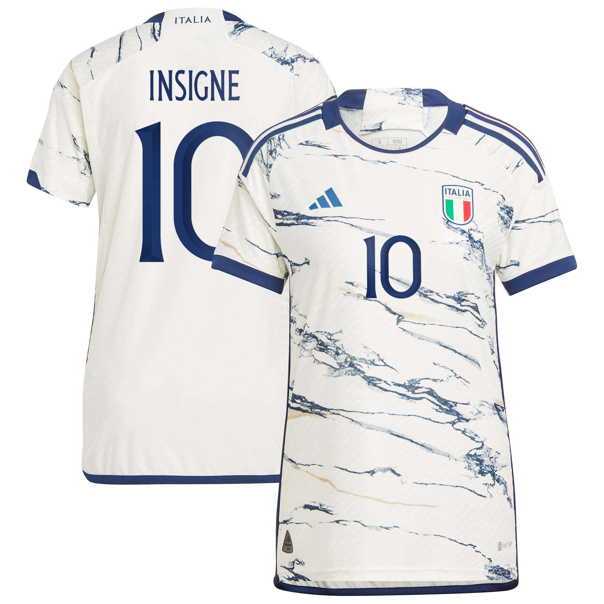 Lorenzo Insigne Italy National Team 2023 Away Authentic Player Jersey – White