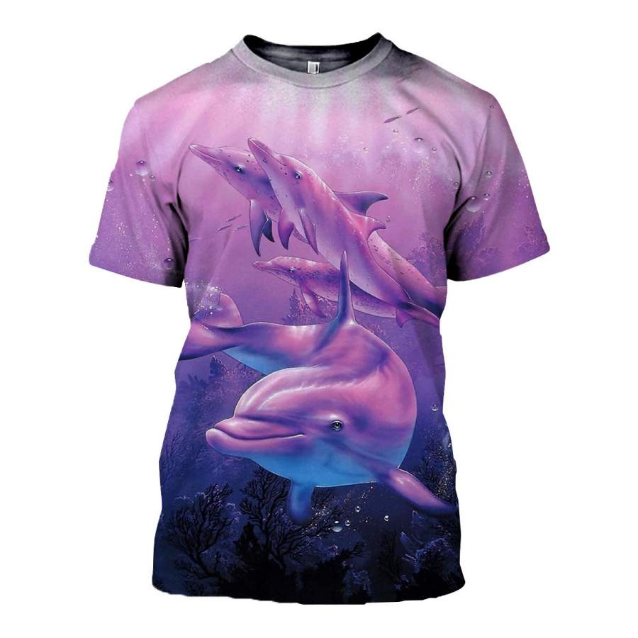 3D All Over Printed Dolphin T Shirt Hoodie 12133