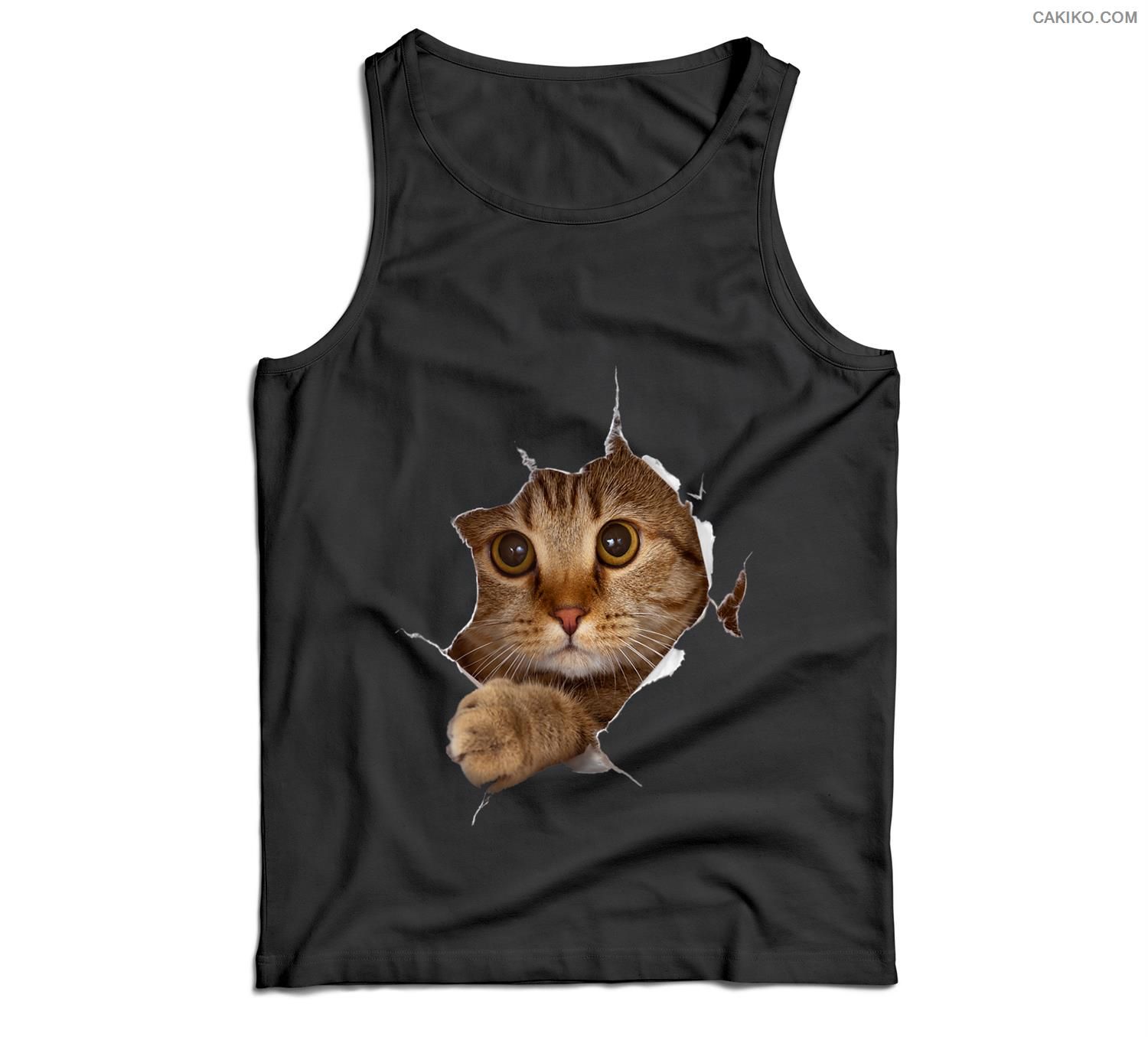 Sweet Kitten Torn Cloth – Funny Cat Lover Cat Owner Cat Lady Men Tank Top