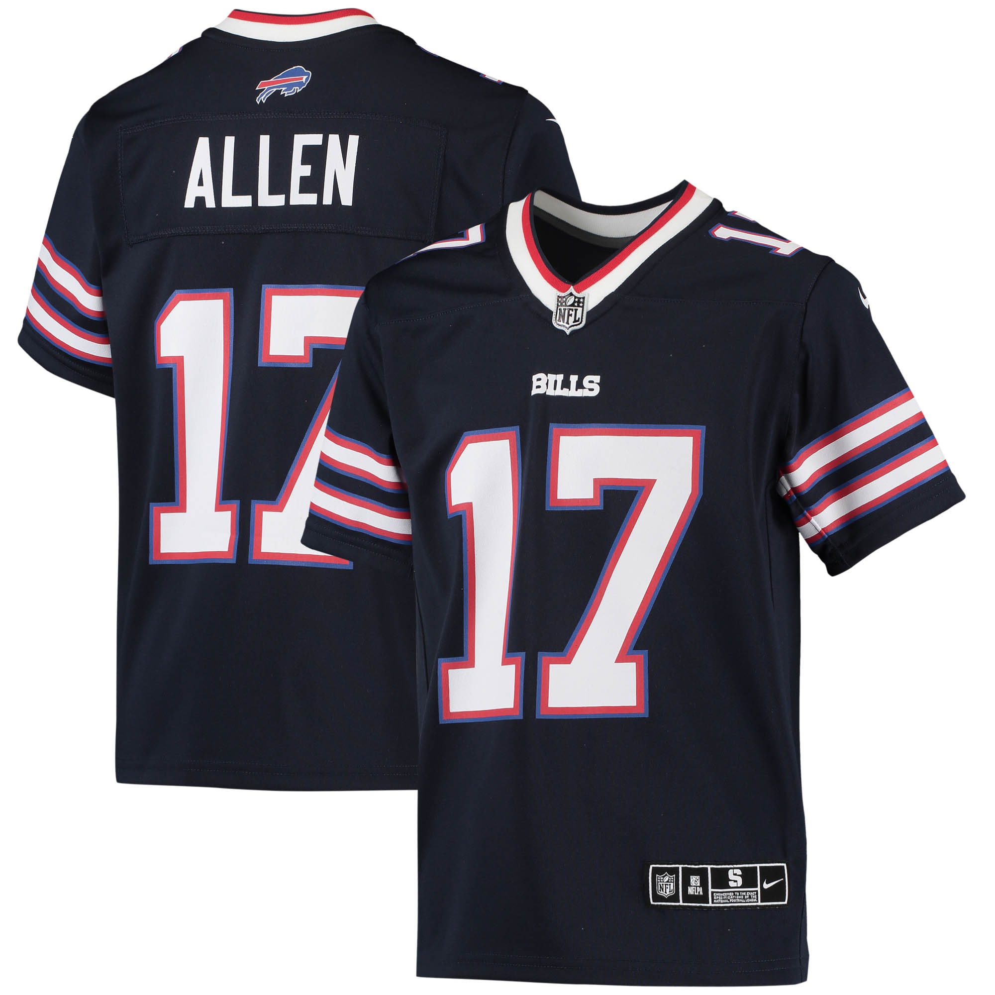 Youth Buffalo Bills Josh Allen Navy Inverted Team Game Jersey