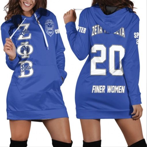 Zeta Phi Beta (Blue) Hoodie Dress