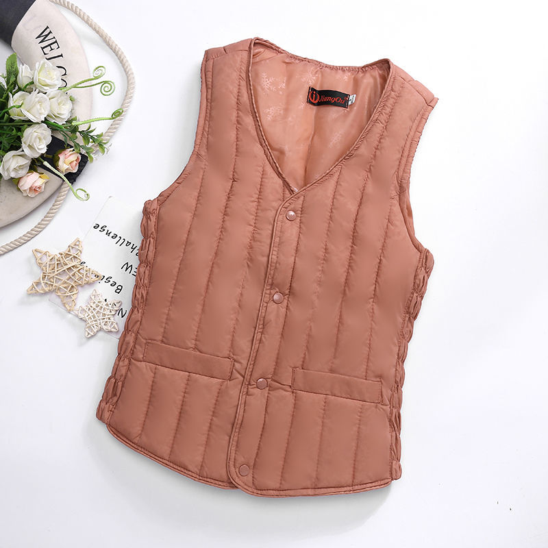 Woman Jacket Vest Autumn Winter Women’s down Cotton Vest Women’s Thermal Vest Close-Fitting Chaleco Mujer alx