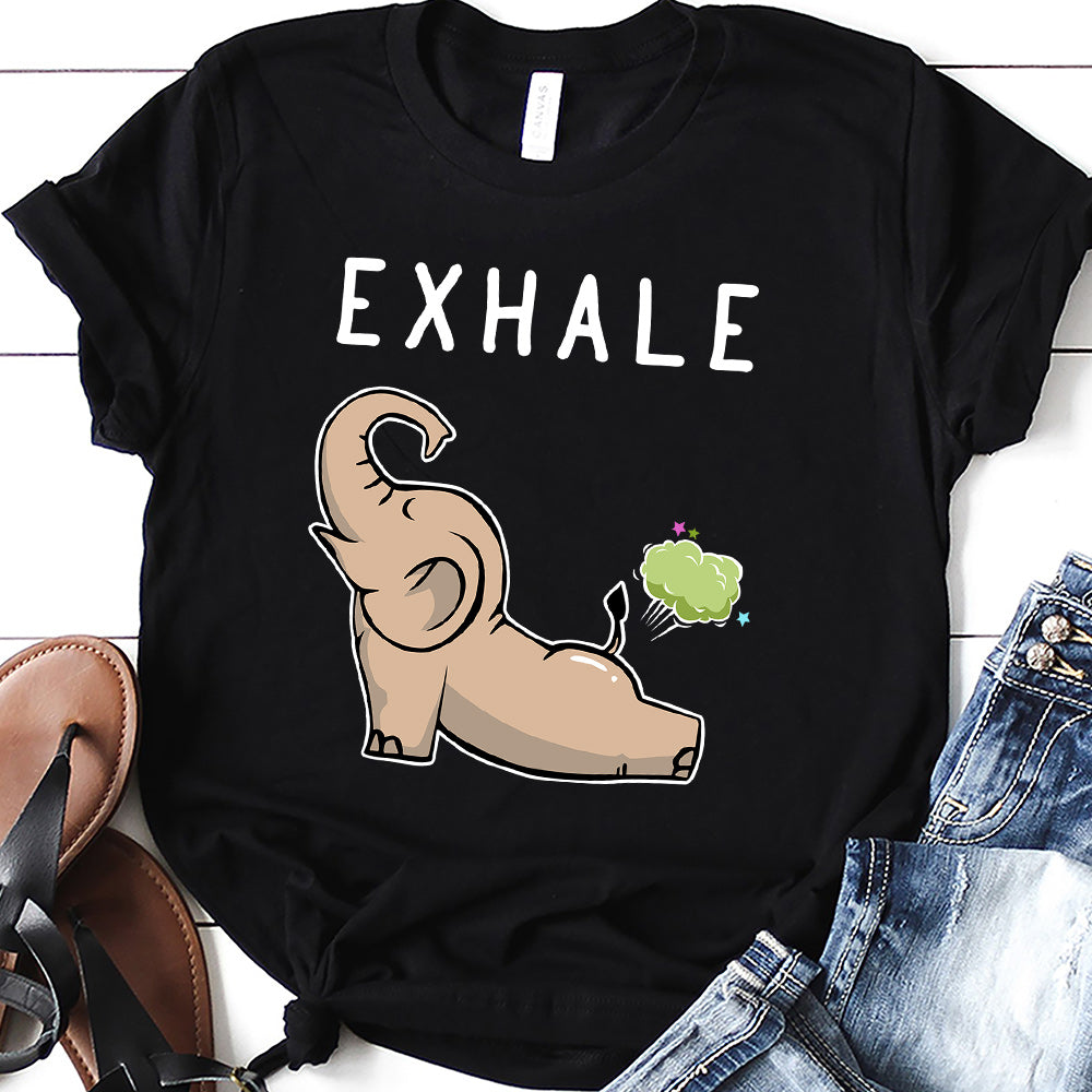 Elephant Yoga Exhale Harz2610079Z Dark Classic T Shirt