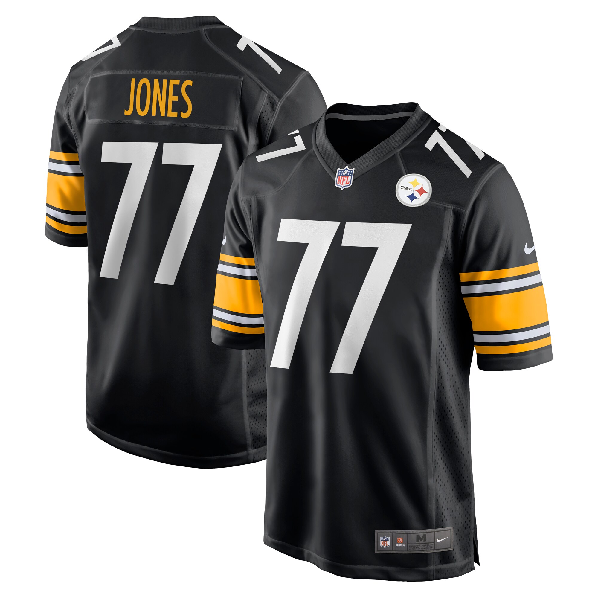 Broderick Jones Pittsburgh Steelers 2023 NFL Draft First Round Pick Game Jersey – Black