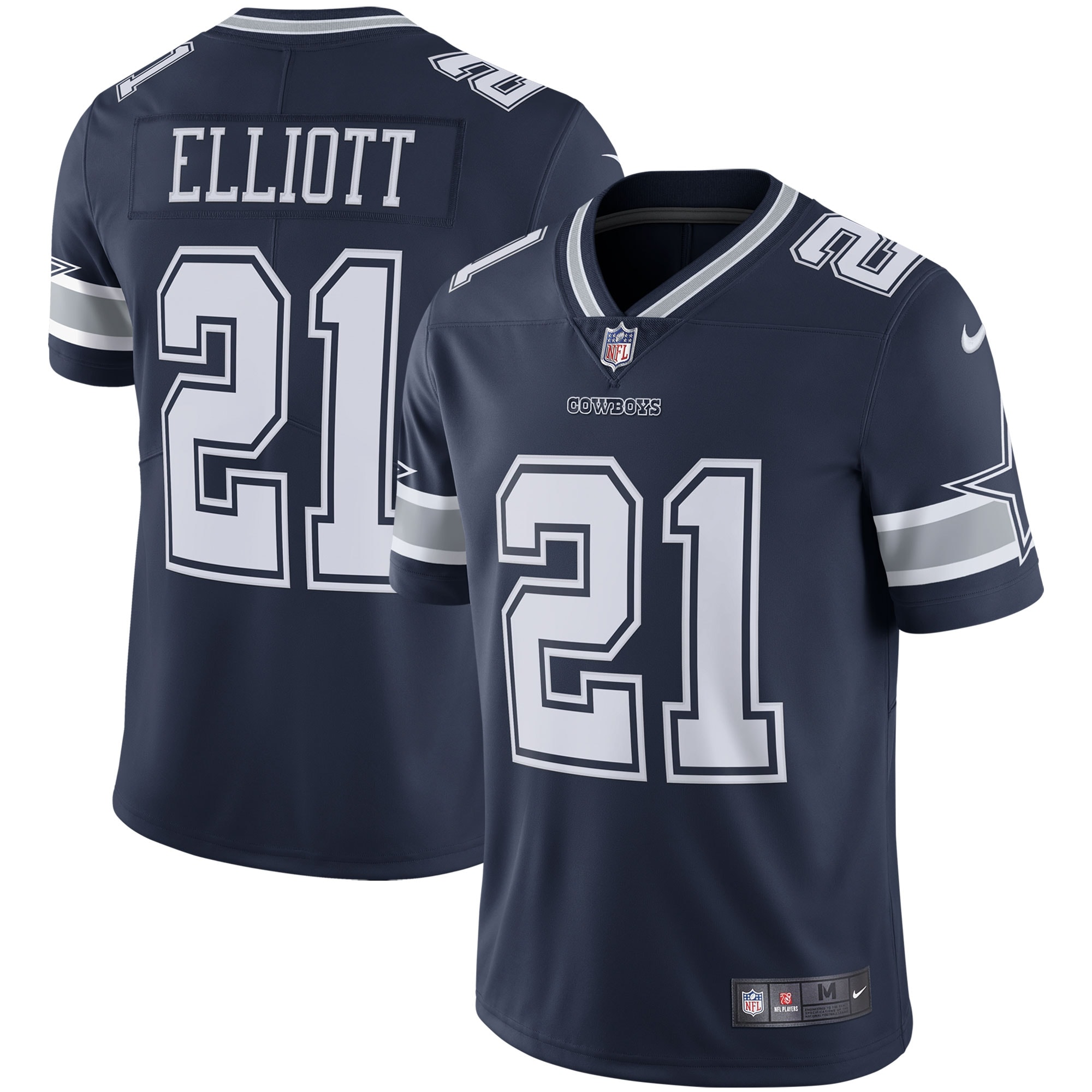 Men’s Dallas Cowboys Ezekiel Elliott Navy Vapor Limited Jersey