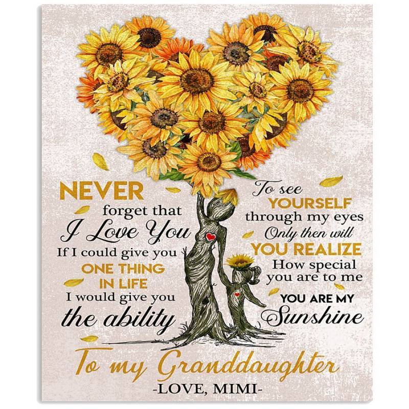 Sunflower Tree Lovely Message From Mimi Gifts For Granddaughters ...