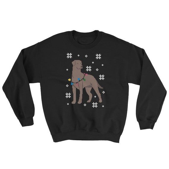 Chocolate Lab Ugly Christmas Sweater Cute Christmas Gift for Dog Lovers Funny Chocolate Lab Dog Sweaters for Women and Men