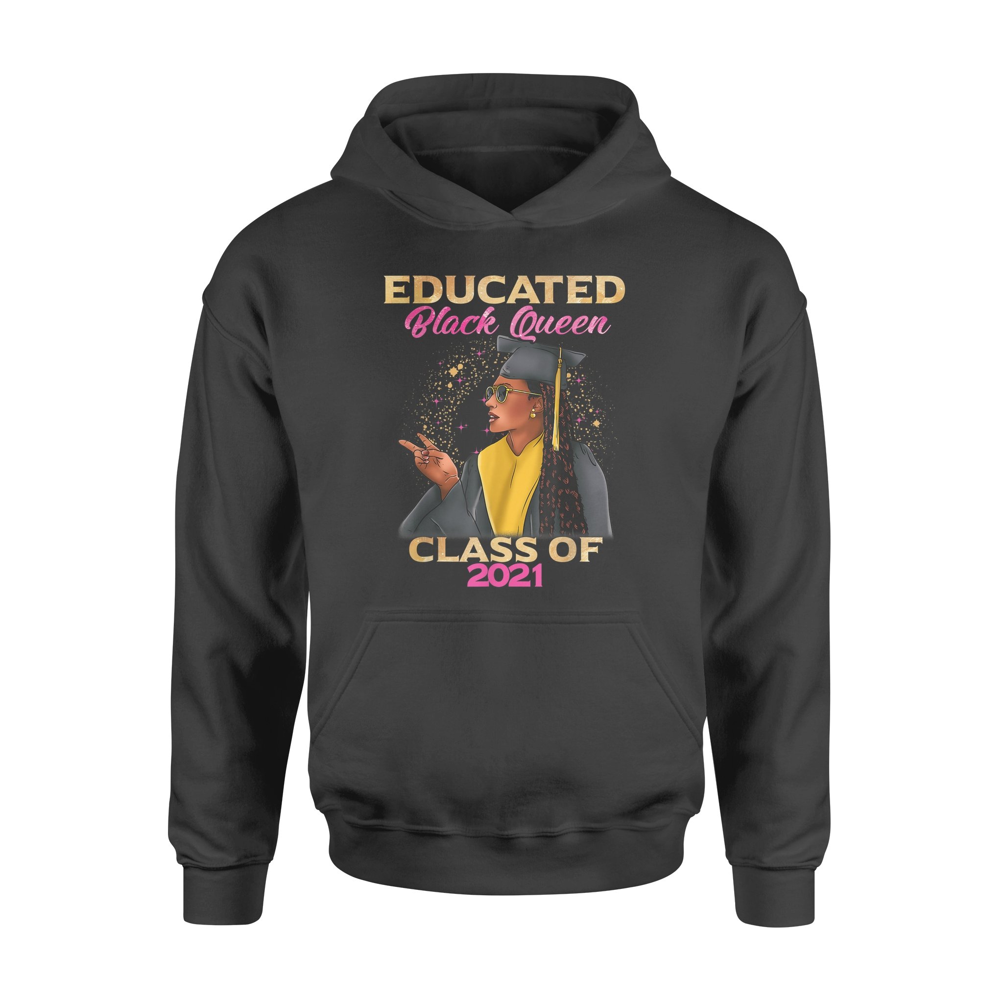 Class Of 2021 Gift Graduation Black Queen Seniors Locs – Standard Hoodie