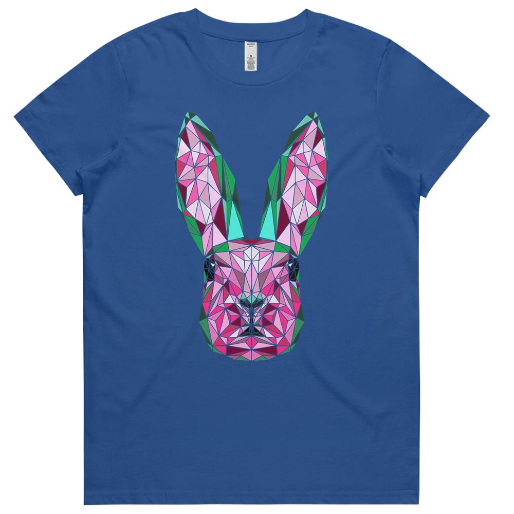 Bunny Easter Day Geometric Rabbit April Womens Tshirts