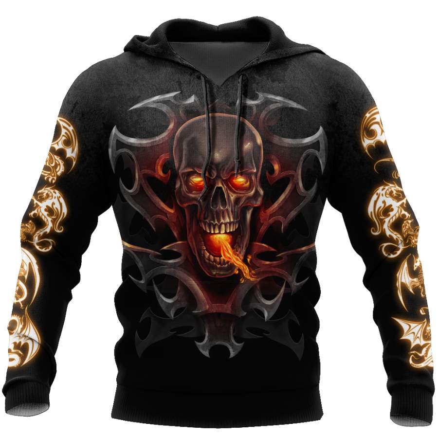 3D Armor Tattoo and Dungeon Dragon Hoodie HAC130101