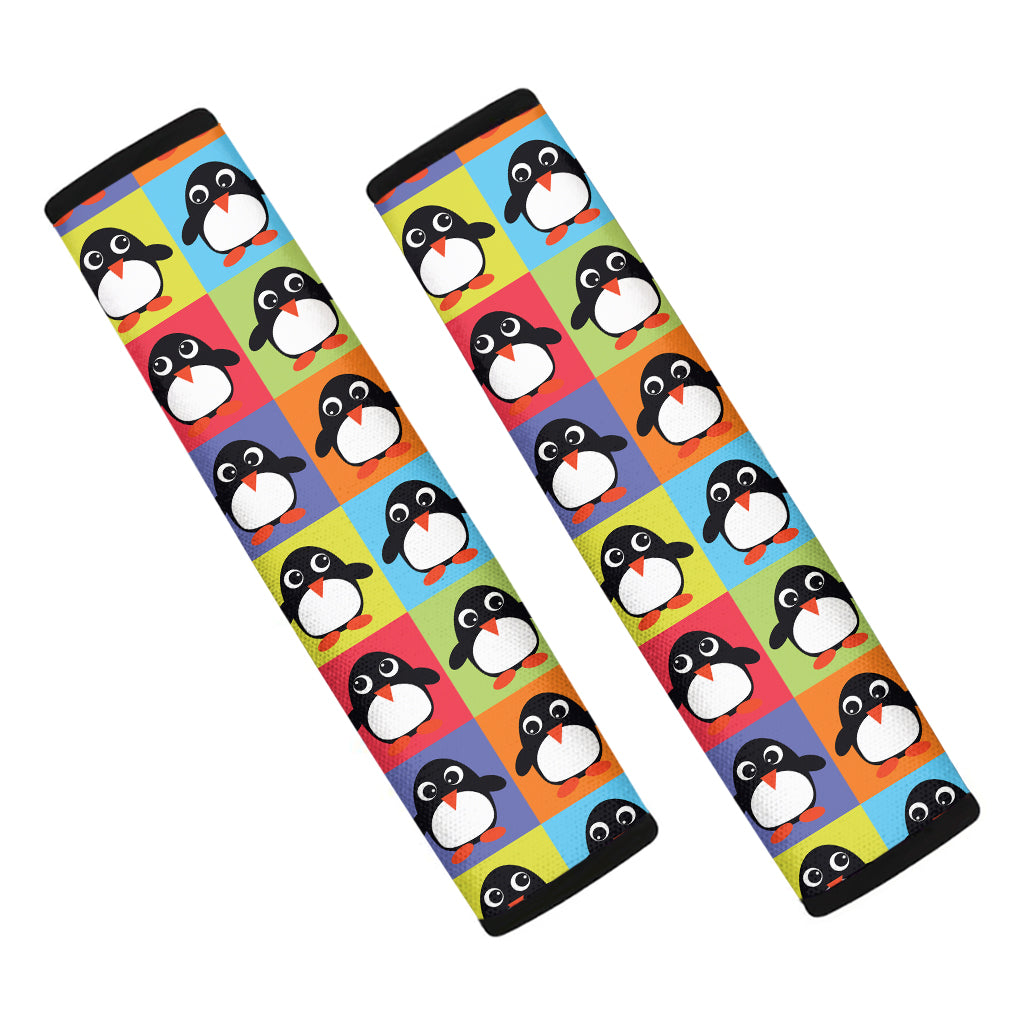 Cute Colorful Penguin Pattern Print Car Seat Belt Covers