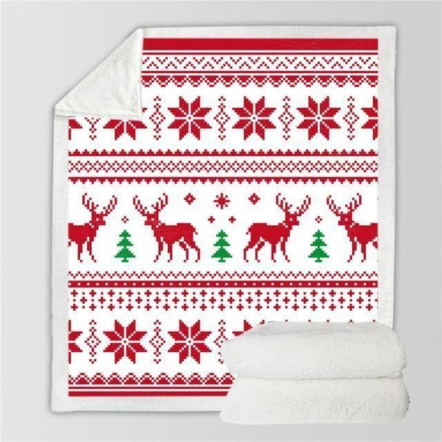 X-Mas Multi Pattern Blanket Christmas Decoration Ideas