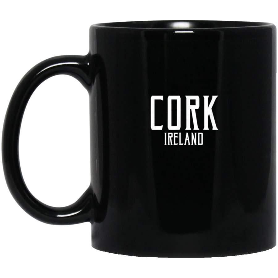 Cork Ireland Vintage Text Orange with White Print Mug