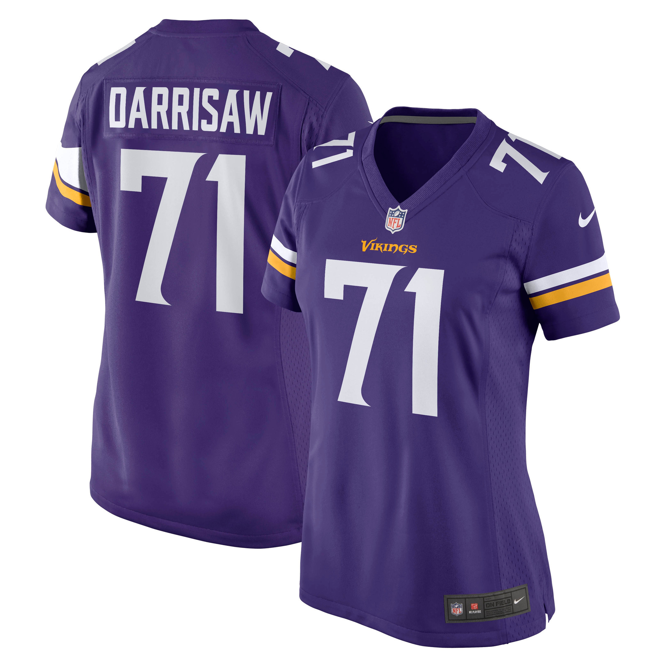 Christian Darrisaw Minnesota Vikings Womens Game Jersey – Purple NFL