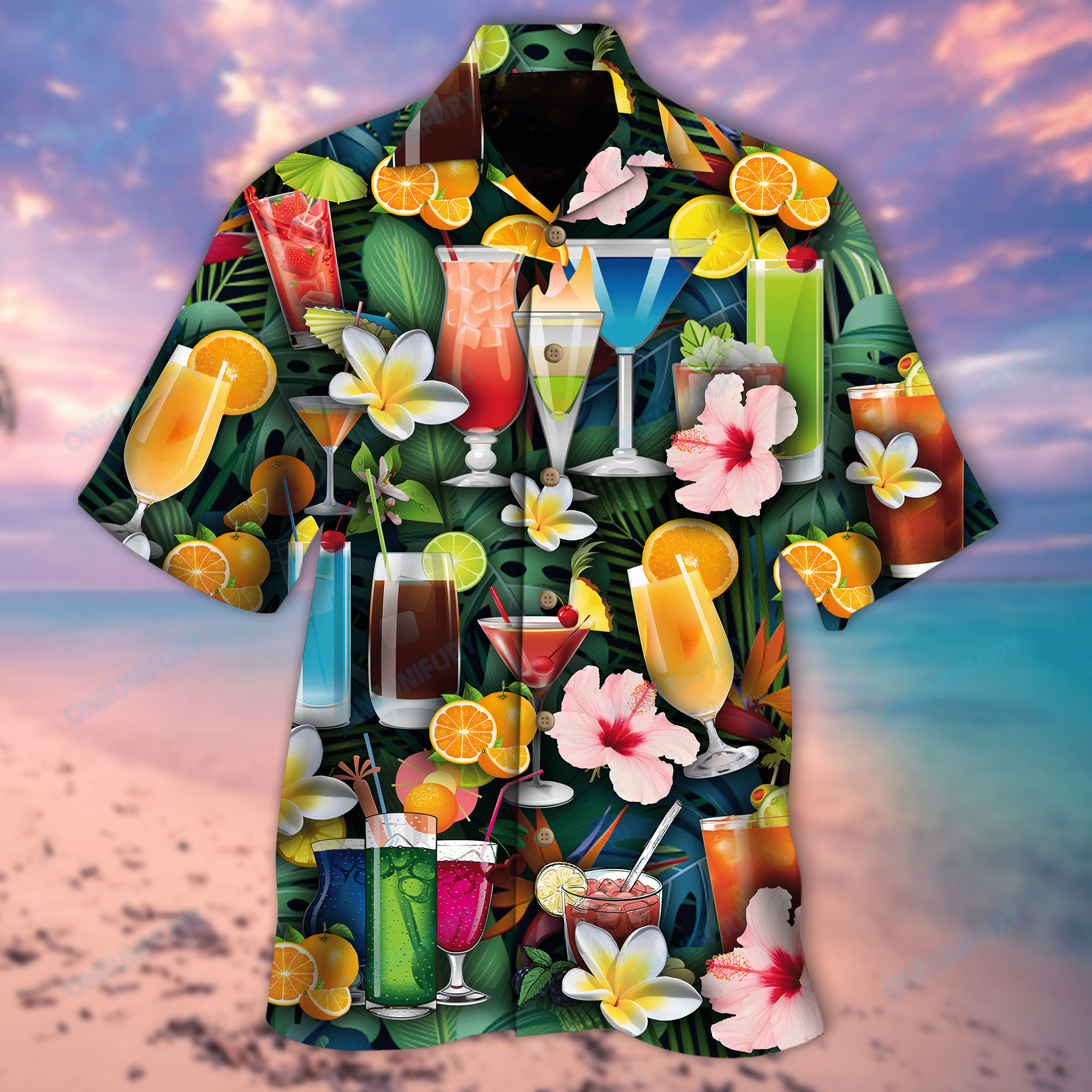 Cocktails Hibiscus Tropical Hawaii Shirt Re Ha91361