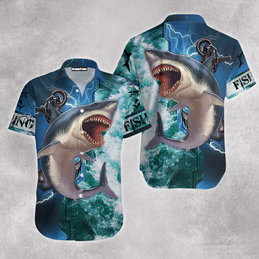 Shark Hunting Fishing Hawaiian Shirt | For Men & Women | Adult | Wt5407