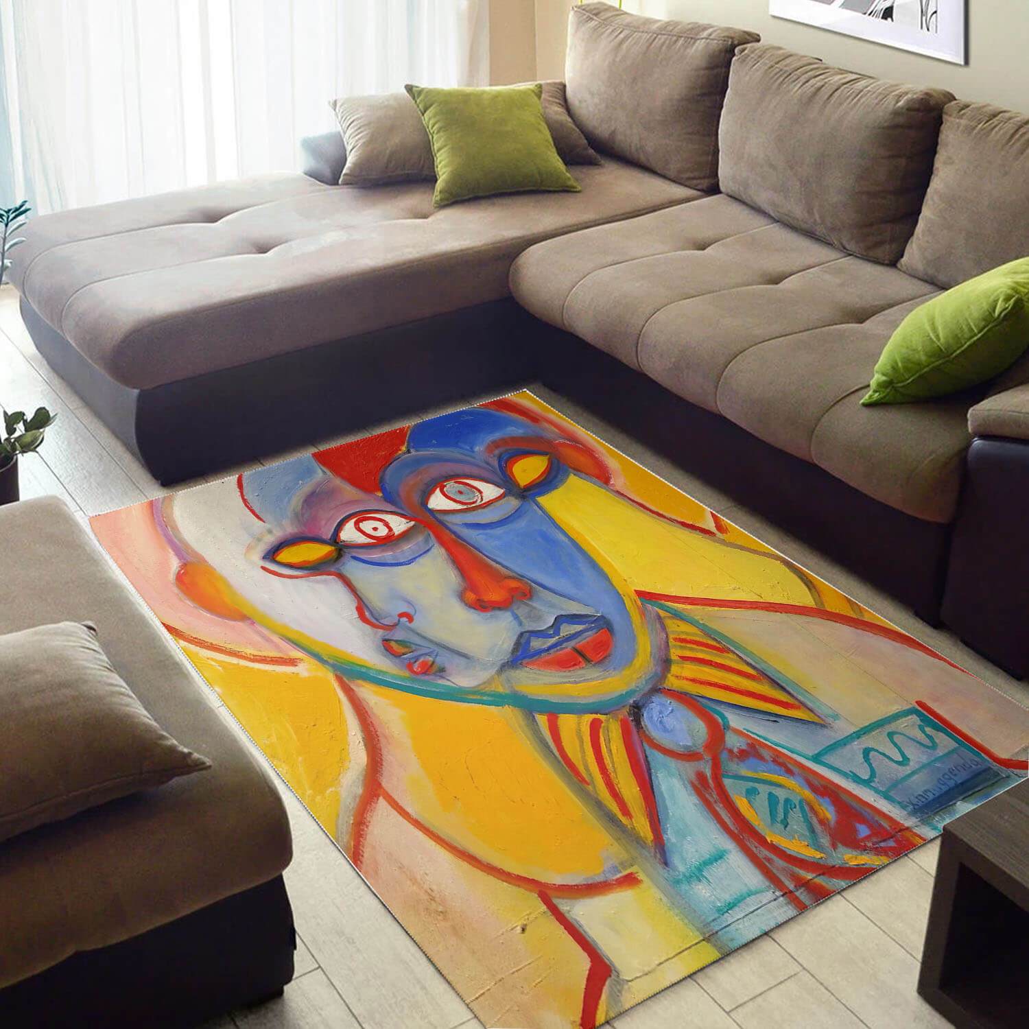 Inspired African Rug Fancy Afrocentric Afro Lady African Large Rug African Themed Home Decor WBG3721